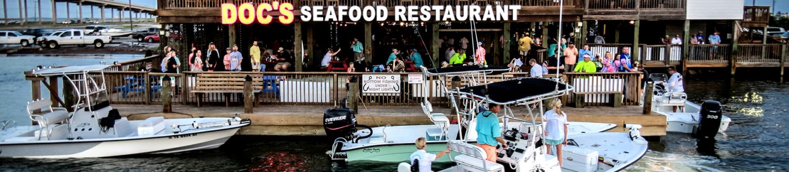 Guests gather at The Waterline below Doc's 